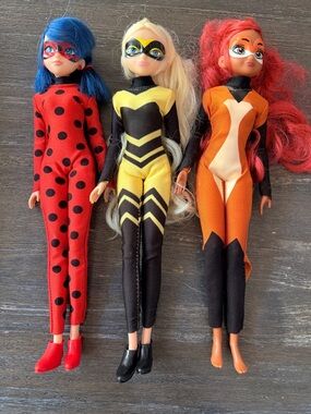 Miraculous Tales Queen Bee , Ladybug , and Rena Rouge